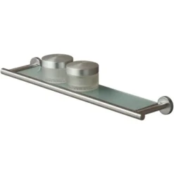 Tiger Badablage Boston Aus Gebürstetem Edelstahl Und Mattem Sicherheitsglas