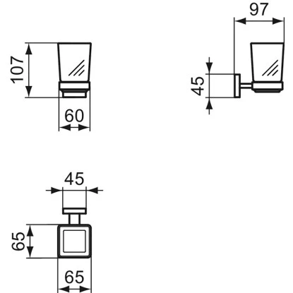 Ideal Standard Mundglas IOM Cube Aus Satiniertem Glas/ Chrom 4 Ideal Standard Mundglas IOM Cube Aus Satiniertem Glas/ Chrom – Bild 4