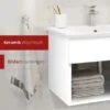 Nordholm Waschtisch Mit Kosmetiktuchspender Inkl. Halter-Set 81,5 Cm Weiß
