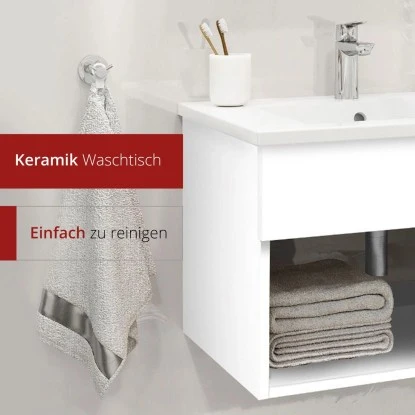 Nordholm Waschtisch Mit Kosmetiktuchspender Inkl. Halter-Set 81,5 Cm Weiß 1 Nordholm Waschtisch Mit Kosmetiktuchspender Inkl. Halter-Set 81,5 Cm Weiß