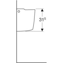 Geberit Renova Halbsäule Für Handwaschbecken Weiß KeraTect -Wenko Verkäufe 515961 4123 das 762256 5