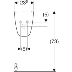 Geberit Renova Halbsäule Für Handwaschbecken Weiß KeraTect -Wenko Verkäufe 515961 4123 das 762359 5