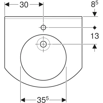 Geberit Waschbecken Publica 60 Cm Weiß Mit Hahnloch Mit Überlauf 5 Geberit Waschbecken Publica 60 Cm Weiß Mit Hahnloch Mit Überlauf – Bild 5