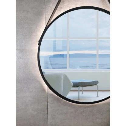 DSK Design LED-Lichtspiegel Rund Silver Barbier Ø 50 Cm Schwarz Matt 3 DSK Design LED-Lichtspiegel Rund Silver Barbier Ø 50 Cm Schwarz Matt – Bild 3