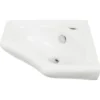 AquaSu ScaLma Eck-Handwaschbecken 34 Cm Weiß