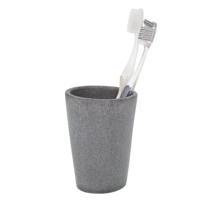 Wenko Zahnputzbecher Pebble Stone Grey Polyresin 2 Wenko Zahnputzbecher Pebble Stone Grey Polyresin – Bild 2