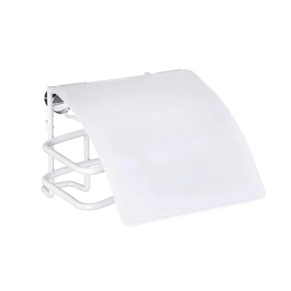 Wenko Toilettenpapierhalter Mit Deckel Classic Plus Stahl 12.5 X 9 X 14 Cm Weiß 2 Wenko Toilettenpapierhalter Mit Deckel Classic Plus Stahl 12.5 X 9 X 14 Cm Weiß – Bild 2