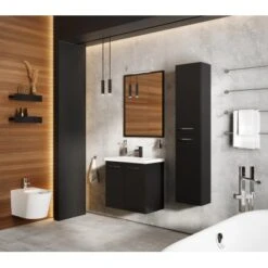 Maximus Waschbeckenunterschrank Cheese 60 Cm Schwarz Matt Mit 2 Türen 7 Maximus Waschbeckenunterschrank Cheese 60 Cm Schwarz Matt Mit 2 Türen -Wenko Verkäufe 5902490648210 4807 4