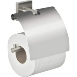 Spirella Toilettenpapierhalter Nyo-Steel Brushed Mit Deckel Edelstahl