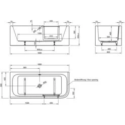 Ottofond Badewannen-Set Free-Gate 180 Cm X 80 Cm Weiß Rechts -Wenko Verkäufe 6326 3209 FreeGaterechts.4