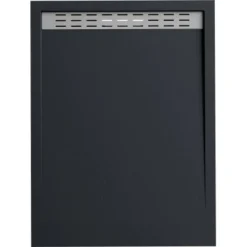 Verosan+ Duschplatte Mit Duschrinne Schwarz 120 Cm X 90 Cm