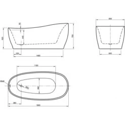 Freistehende Badewanne Aviva 180 Cm X 85 Cm Weiß -Wenko Verkäufe 675616 3209 4