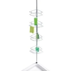 Wenko Teleskop-Eckregal Dolcedo Edelstahl Rostfrei