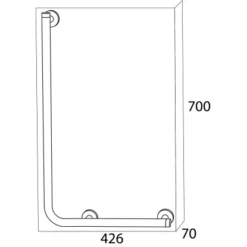 Tiger 90° Rechts Haltegriff Boston Comfort & Safety Edelstahl Gebürstet -Wenko Verkäufe 729176 4621 4
