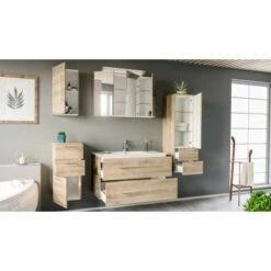 Posseik Badmöbel-Set Homeline 100 Cm Eiche Hell5-teilig 13 Posseik Badmöbel-Set Homeline 100 Cm Eiche Hell5-teilig -Wenko Verkäufe 73 AVERSASET1005000214DE 2