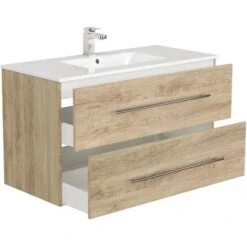 Posseik Badmöbel-Set Homeline 100 Cm Eiche Hell5-teilig 15 Posseik Badmöbel-Set Homeline 100 Cm Eiche Hell5-teilig -Wenko Verkäufe 73 AVERSASET1005000214DE 4