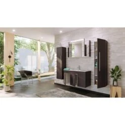 Posseik Badmöbel-Set Teramo 100 Cm Anthrazit Seidenglanz 4-teilig 11 Posseik Badmöbel-Set Teramo 100 Cm Anthrazit Seidenglanz 4-teilig -Wenko Verkäufe 73 TERAMOSET1004000104DE 2