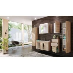 Posseik Badmöbel-Set Teramo 100 CmEiche Hell Seidenglanz 6-teilig -Wenko Verkäufe 73 TERAMOSET1006000214DE 2