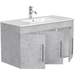 Posseik Badmöbel-Set Teramo 100 Cm Beton 6-teilig 15 Posseik Badmöbel-Set Teramo 100 Cm Beton 6-teilig -Wenko Verkäufe 73 TERAMOSET1006000216DE 4