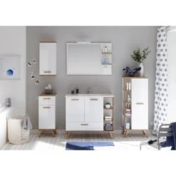 Pelipal Badmöbel-Set Quickset 923 Weiß/Riviera 187 Cm 6-teilig