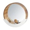 Wenko Wandspiegel Finja Mit Ablage Bambus 39 X 38 X 9.5 Cm Braun