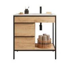 Cygnus Bath Waschtisch Vinci85 Cm Eiche Inkl. Spiegel