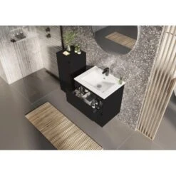 Maximus Waschbeckenunterschrank Sisi Schwarz Matt 60 Cm -Wenko Verkäufe 758080 4807 5