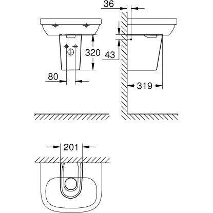 Grohe Halbsäule Essence Alpinweiß 3 Grohe Halbsäule Essence Alpinweiß – Bild 3