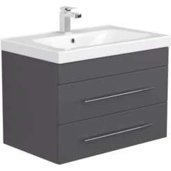 Posseik Waschplatz 75 Cm Joy Anthrazit -Wenko Verkäufe 80088 4873 JOY75000101DE 3