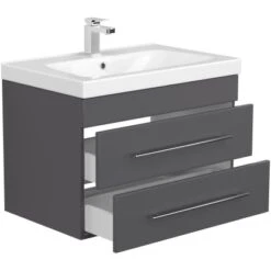 Posseik Waschplatz 75 Cm Joy Anthrazit -Wenko Verkäufe 80088 4873 JOY75000101DE 4