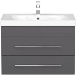 Posseik Waschplatz 75 Cm Joy Anthrazit -Wenko Verkäufe 80088 4873 JOY75000101DE 5