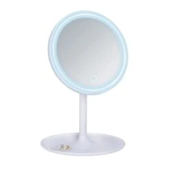 Wenko LED Kosmetik-Standspiegel Turro 16.5 X 16.5 Cm ø 18 Cm Kunststoff Weiß -Wenko Verkäufe 80379 sb freisteller de 03