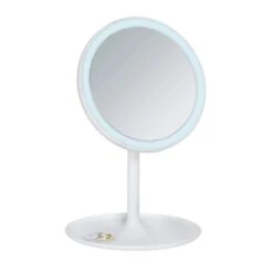 Wenko LED Kosmetik-Standspiegel Turro 16.5 X 16.5 Cm ø 18 Cm Kunststoff Weiß -Wenko Verkäufe 80379 sb freisteller de 06