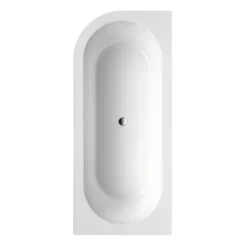 Ottofond Eck-Badewanne Modena Corner Links 178 Cm Schwarz-Weiß