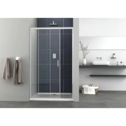 Sanotechnik Schiebetür Elite Mit Soft Close 118 Cm - 120 Cm X 195 Cm Chrom