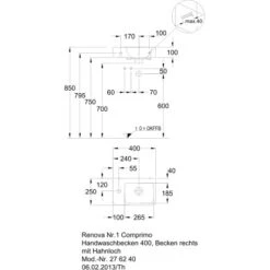Geberit Handwaschbecken Renova Compact40 Cm Weiß Hl & Ül KeraTect 5 Geberit Handwaschbecken Renova Compact40 Cm Weiß Hl & Ül KeraTect -Wenko Verkäufe 8406 print masszeichnung 5