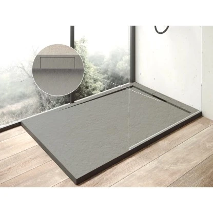 Ottofond Duschwanne Zona 120x80/3 Cm Zementgrau 2 Ottofond Duschwanne Zona 120x80/3 Cm Zementgrau – Bild 2