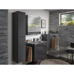 Fackelmann Spiegelschrank Luna 80 Cm Anthrazit -Wenko Verkäufe 87211 87212 87218 87217 10 2