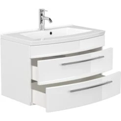 Posseik Badmöbel-Set Luna 80 Cm Weiß Hochglanz 3-teilig 13 Posseik Badmöbel-Set Luna 80 Cm Weiß Hochglanz 3-teilig -Wenko Verkäufe 873 MODENASET803000101DE 4