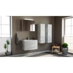 Posseik Badmöbel-Set Luna 80 Cm Beton 4-teilig -Wenko Verkäufe 873 MODENASET804000216DE 3