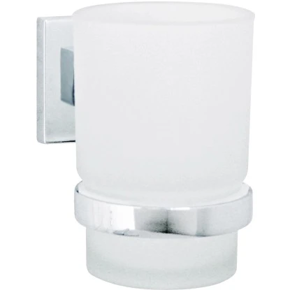 Fackelmann Glas Mit Halterung Mare Chrom 1 Fackelmann Glas Mit Halterung Mare Chrom