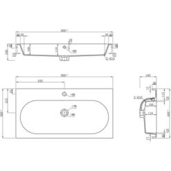 Posseik Waschplatz 90 Cm Metis Weiß Hochglanz Mit Grifflosen Schubladen -Wenko Verkäufe 904 4873 METIS90000101DE 7