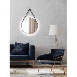 DSK Design LED-Lichtspiegel Silver Barbier Ø 50 Cm Kupfer Rund -Wenko Verkäufe 931347 2963 5