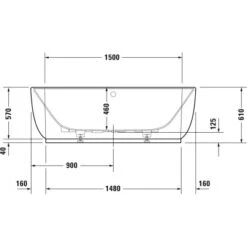 Duravit Badewanne Luv 180 Cm X 95 Cm Vorwandversion Nahtlose Verkleidung -Wenko Verkäufe 947133 4123 700433V