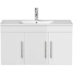 Posseik Waschplatz Teramo 100 Cm Weiß Hochglanz 2-teilig -Wenko Verkäufe 9581 4873 TERAMO000101DE 5