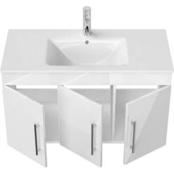 Posseik Waschplatz Teramo 100 Cm Weiß Hochglanz 2-teilig -Wenko Verkäufe 9581 4873 TERAMO000101DE 8