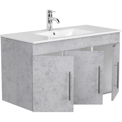 Posseik Waschplatz Teramo 100 Cm Beton 2-teilig 2 Posseik Waschplatz Teramo 100 Cm Beton 2-teilig – Bild 2