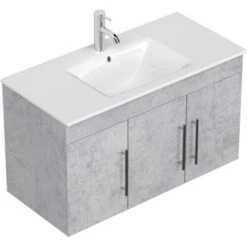 Posseik Waschplatz Teramo 100 Cm Beton 2-teilig 10 Posseik Waschplatz Teramo 100 Cm Beton 2-teilig -Wenko Verkäufe 9584 4873 TERAMO000216DE 3