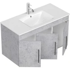 Posseik Waschplatz Teramo 100 Cm Beton 2-teilig 11 Posseik Waschplatz Teramo 100 Cm Beton 2-teilig -Wenko Verkäufe 9584 4873 TERAMO000216DE 4