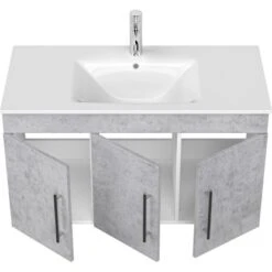 Posseik Waschplatz Teramo 100 Cm Beton 2-teilig 15 Posseik Waschplatz Teramo 100 Cm Beton 2-teilig -Wenko Verkäufe 9584 4873 TERAMO000216DE 8